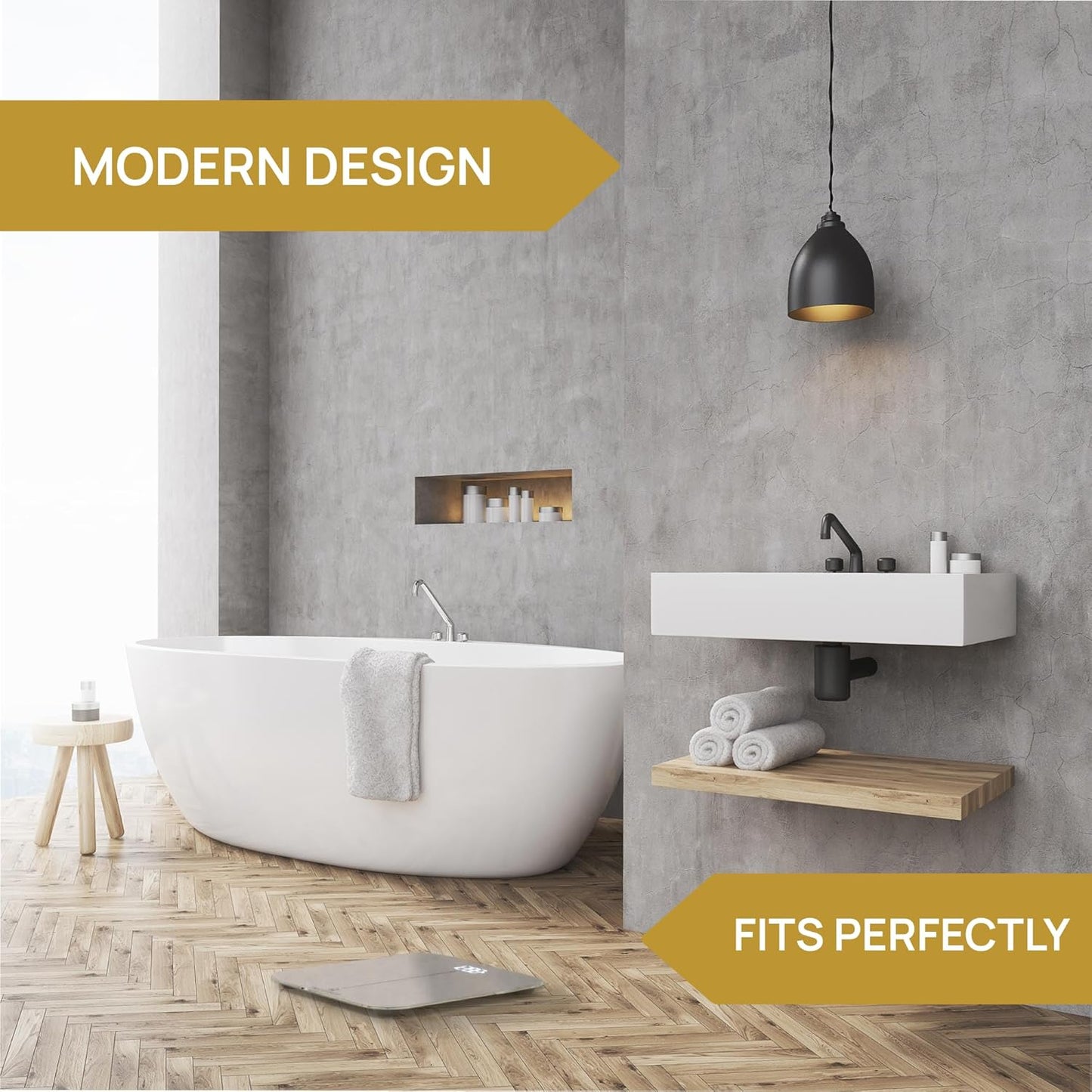 Premium Bathroom Scale, Highly Accurate Digital Bathroom Body Scale, Precisely Measures Weight up to 400 Lbs