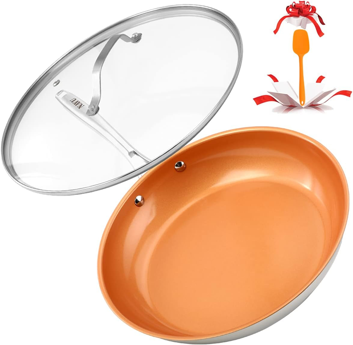 Frying Pan, Nonstick Egg Pans for Cooking, Non Stick Skillet Ceramic Coating Cookware (12")