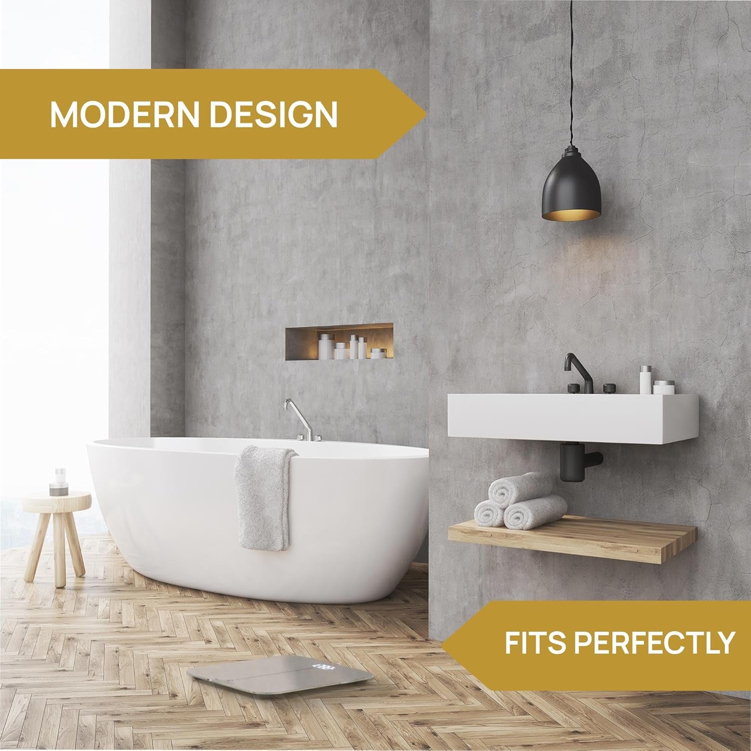 Premium Bathroom Scale, Highly Accurate Digital Bathroom Body Scale, Precisely Measures Weight up to 400 Lbs