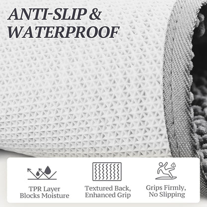 Dog Door Mat Absorpmax Dog Rug for Muddy Paw, Mat for Muddy Paw Door Indoor Floor Entryway, Waterproof Washable & Water Absorbent Dirt Trapper, 31" × 20", Grey