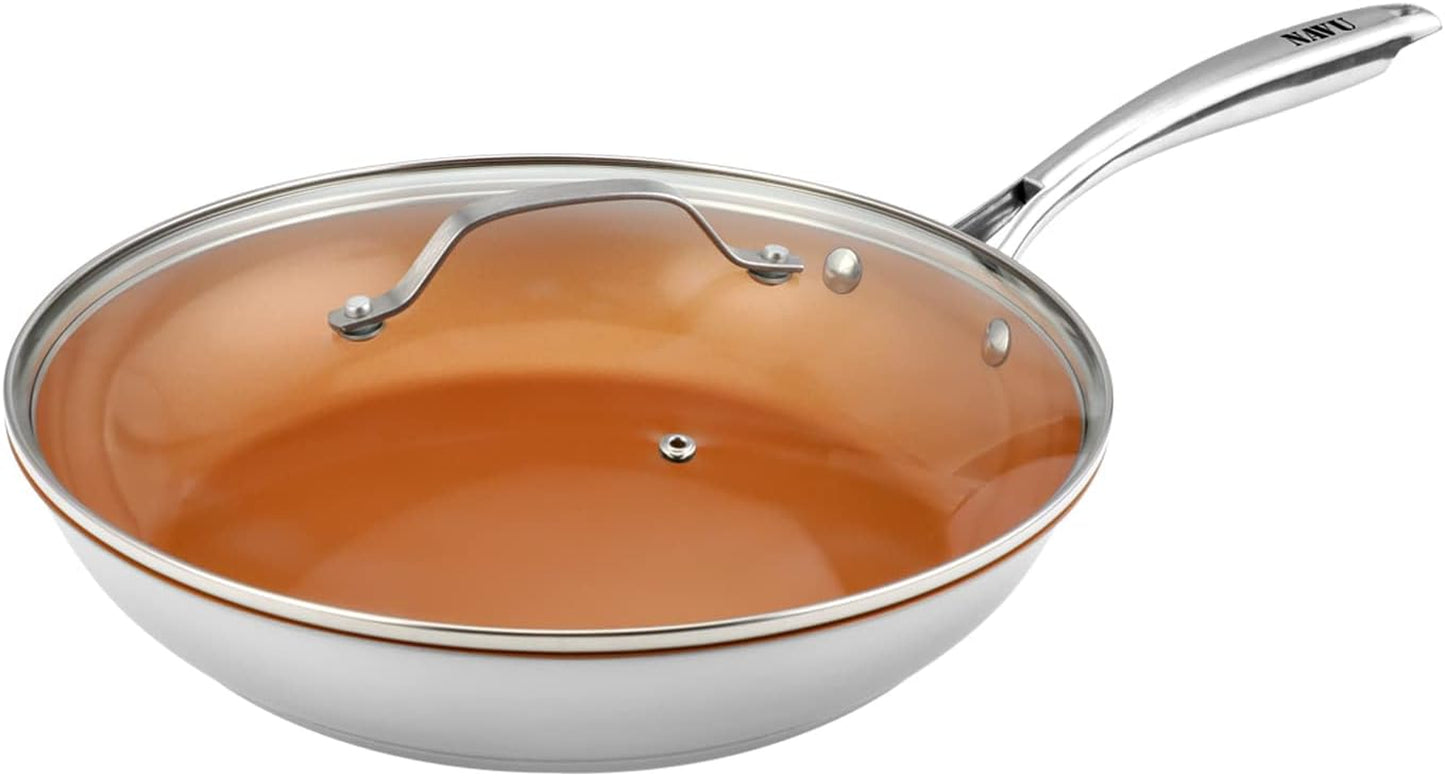 Frying Pan, Nonstick Egg Pans for Cooking, Non Stick Skillet Ceramic Coating Cookware (12")